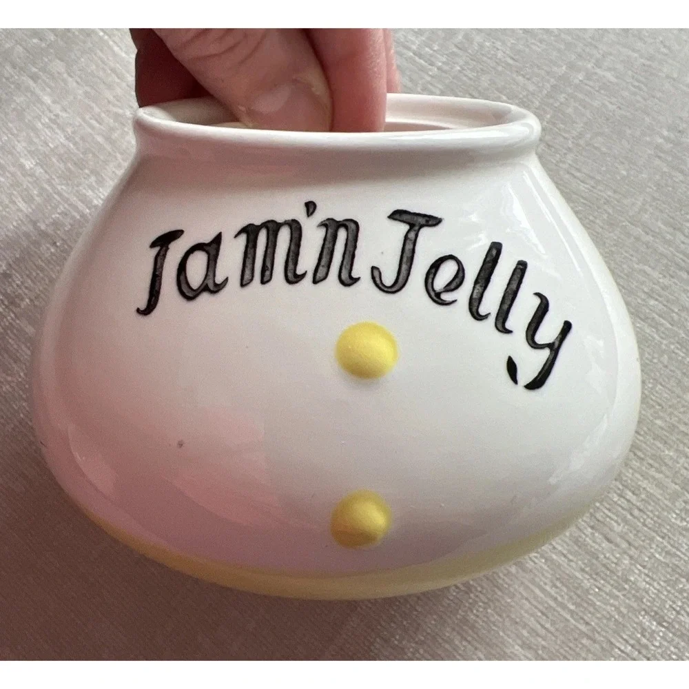Vtg Betson Jam'n Jelly Jar Holt Howard Style Pixieware MCM Kitsch‎ Bottom Only